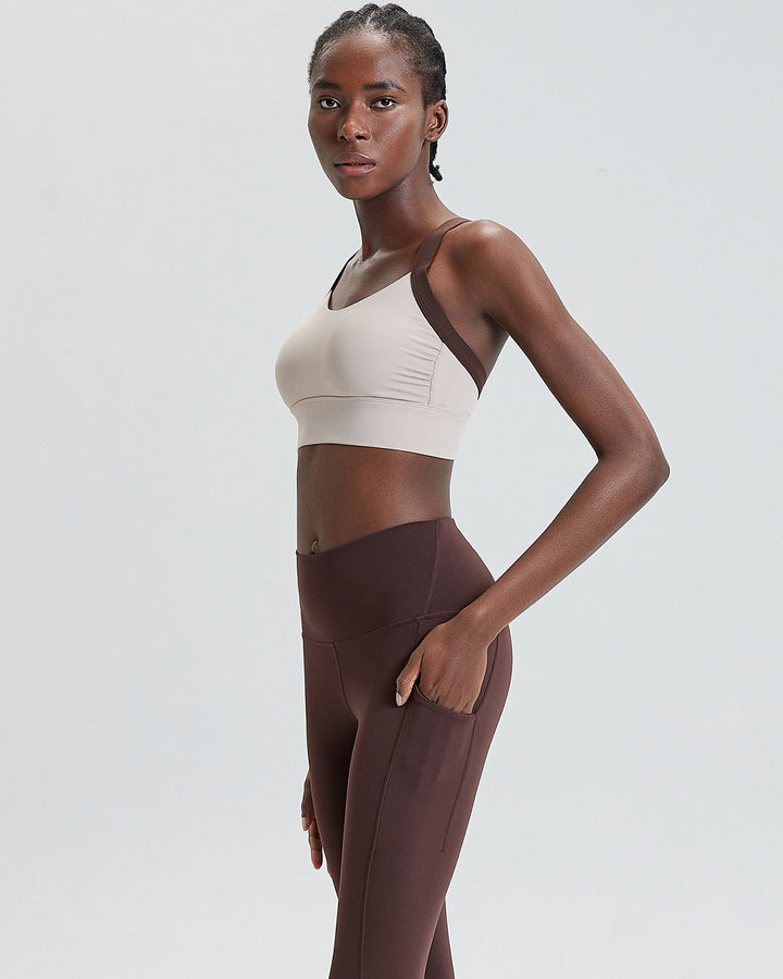Tamsin Sports Bra - Brown