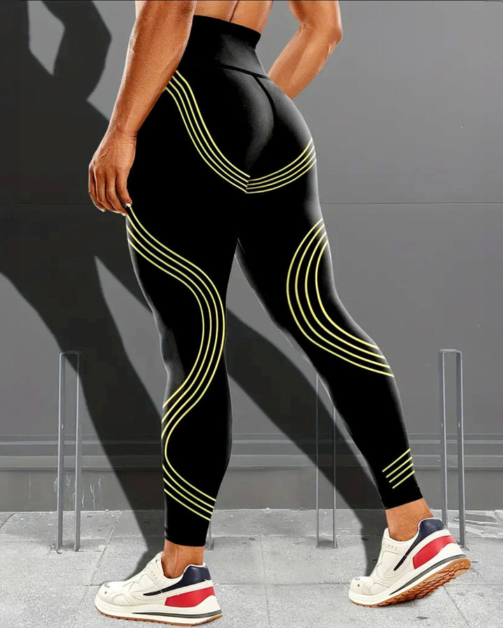 Track Stripe Leggings - Yellow