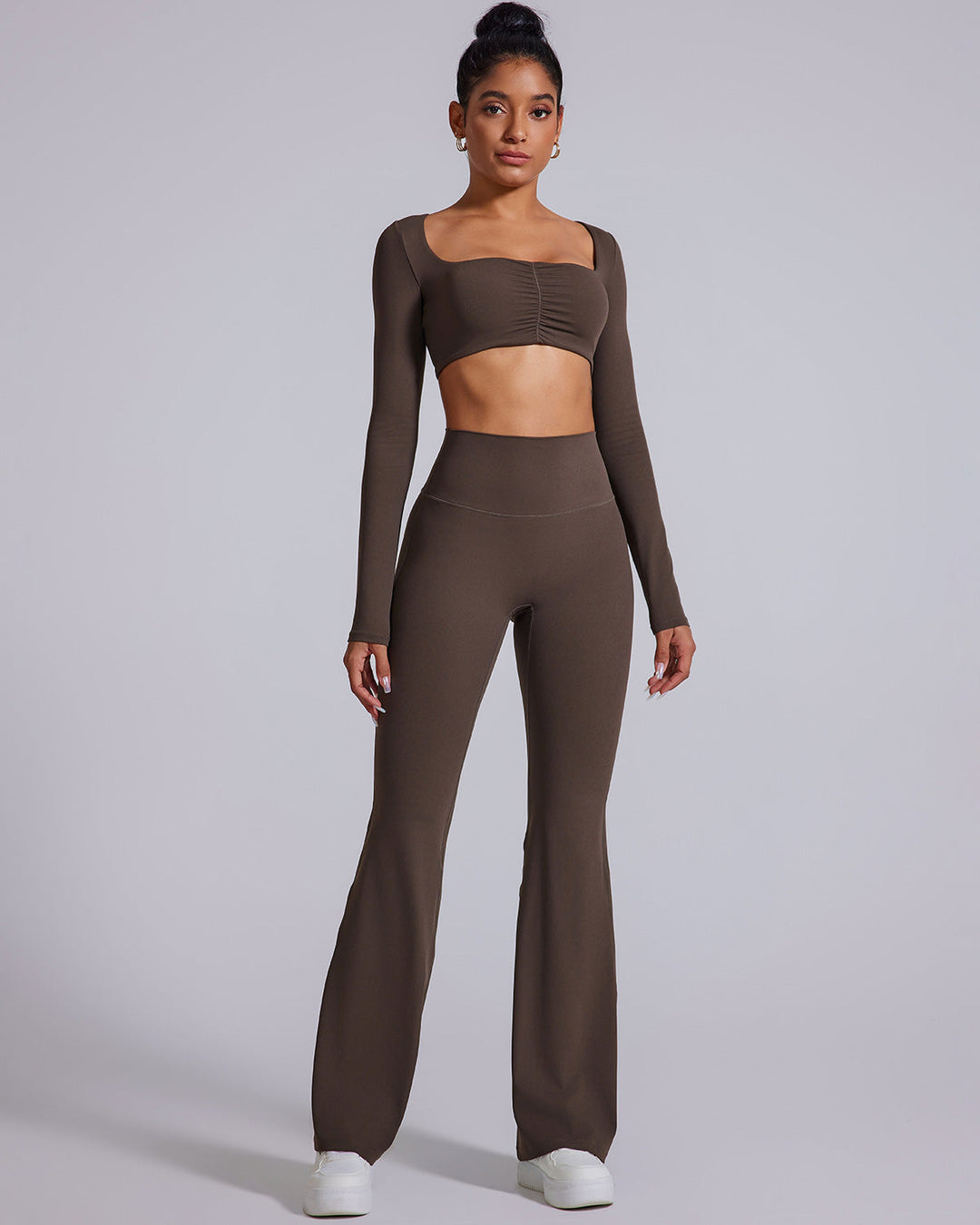 Vespera Flare Leggings - Brown