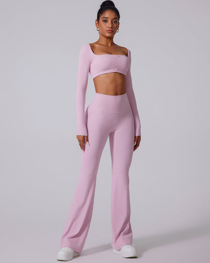 Vespera Flare Leggings - Pink
