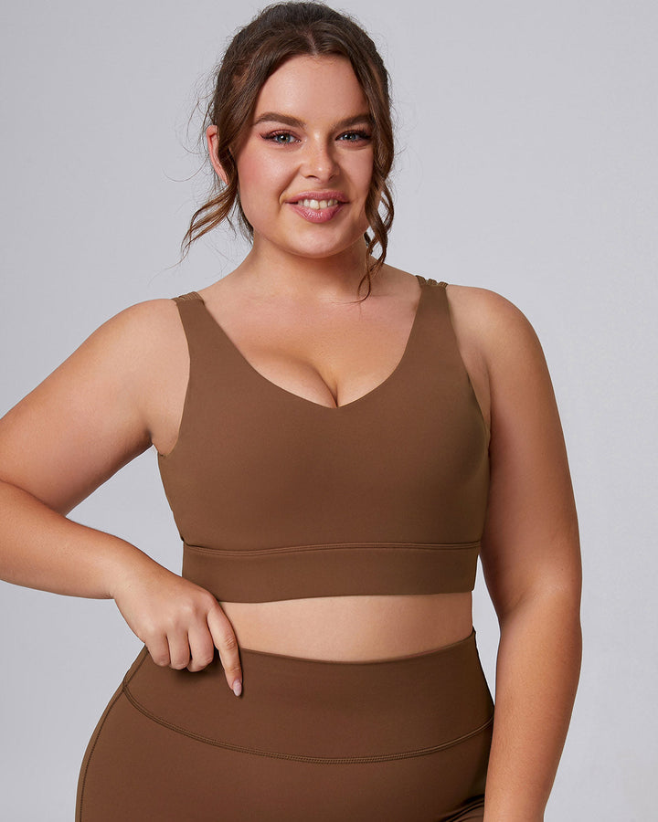 Viviana Plus Sports Bra - Brown