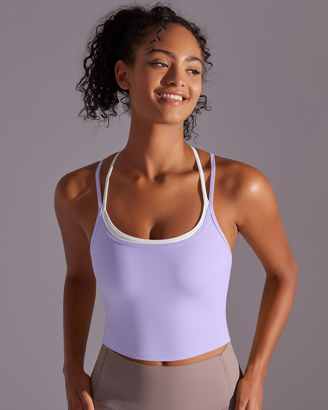 Yseult Crop Top - Purple