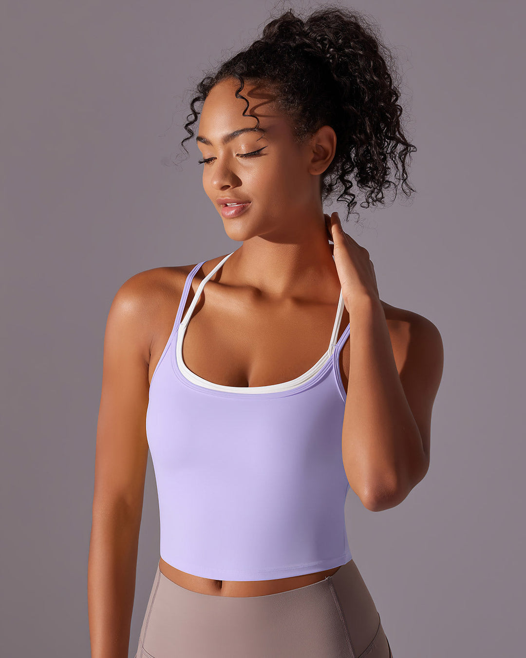 Yseult Crop Top - Purple