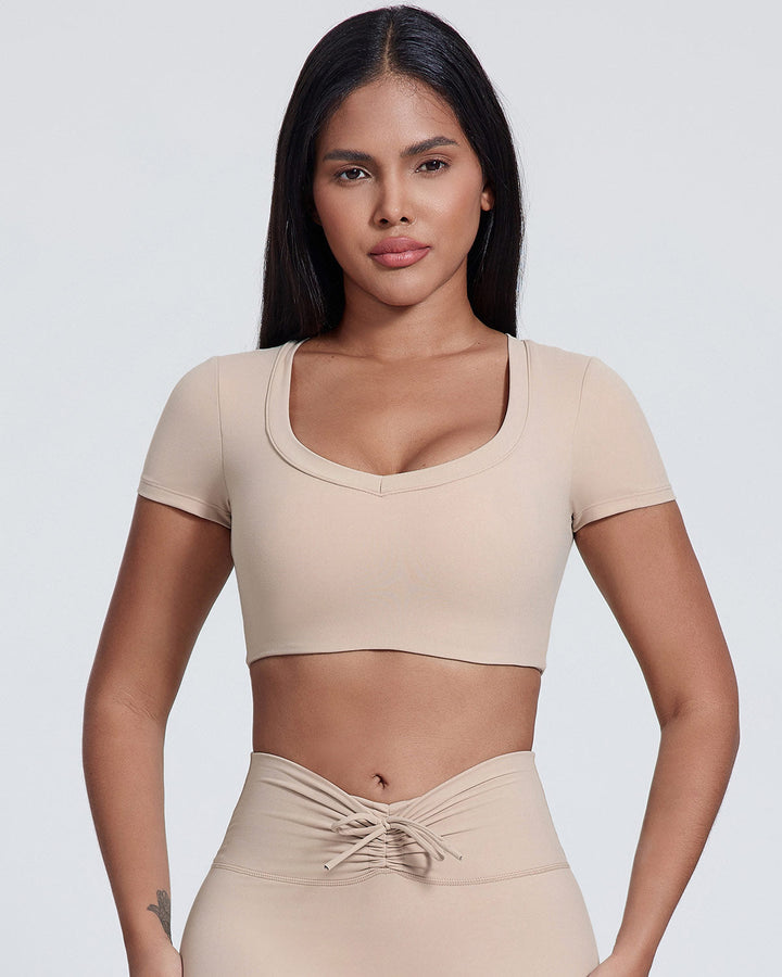 Yvaine Crop Top - Beige