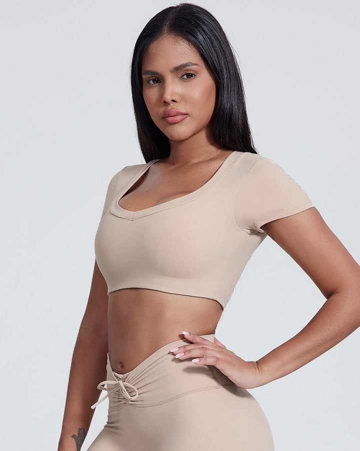 Yvaine Crop Top - Beige