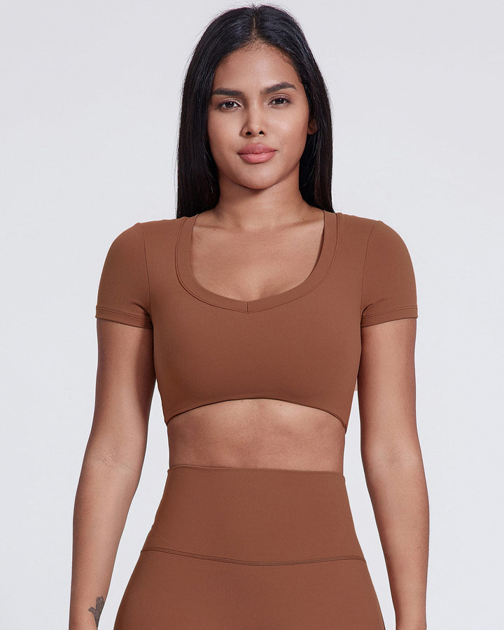 Yvaine Crop Top - Chestnut