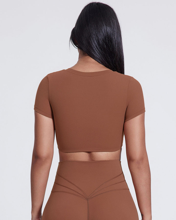 Yvaine Crop Top - Chestnut