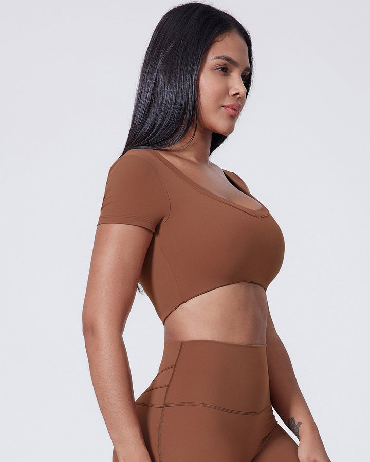 Yvaine Crop Top - Chestnut