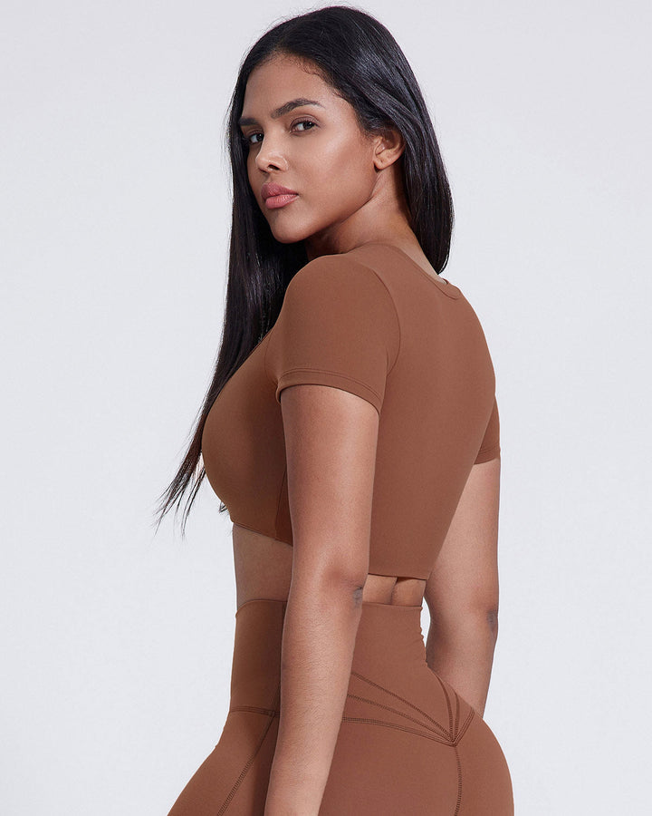 Yvaine Crop Top - Chestnut
