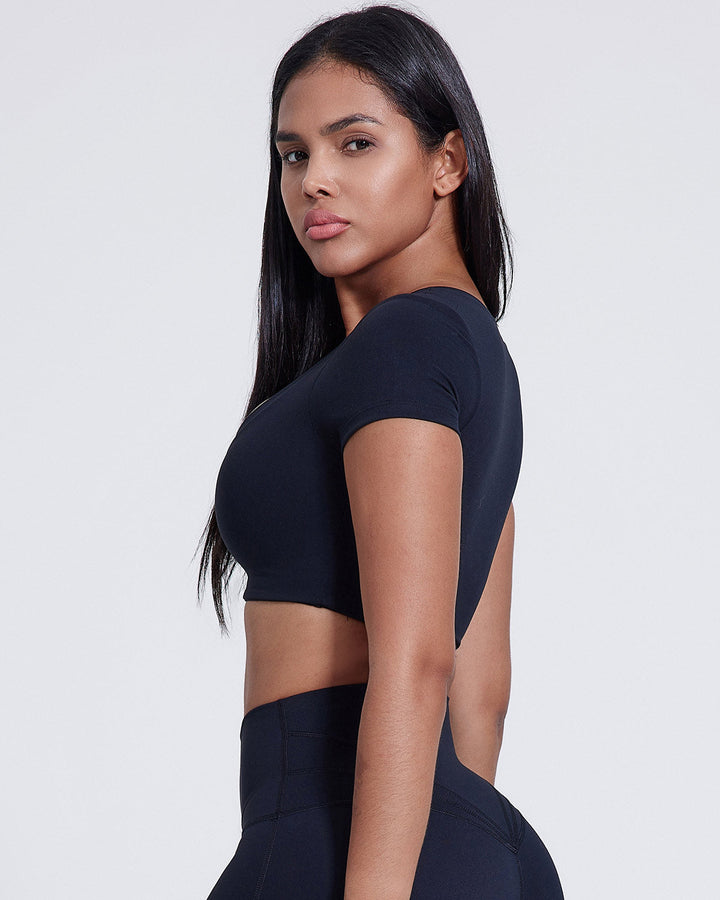 Yvaine Crop Top - Navy