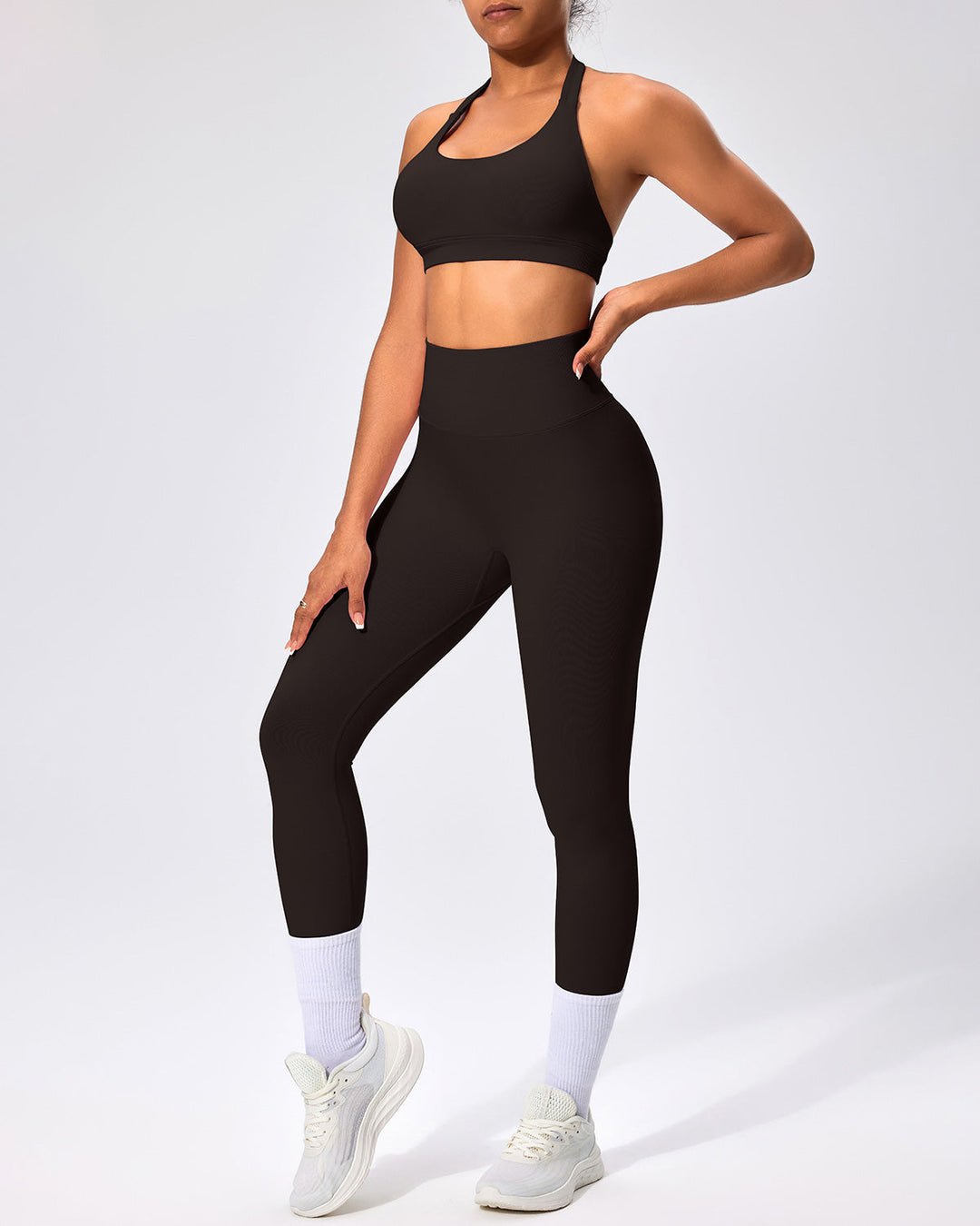 Zenobia Seamless Leggings - Brown