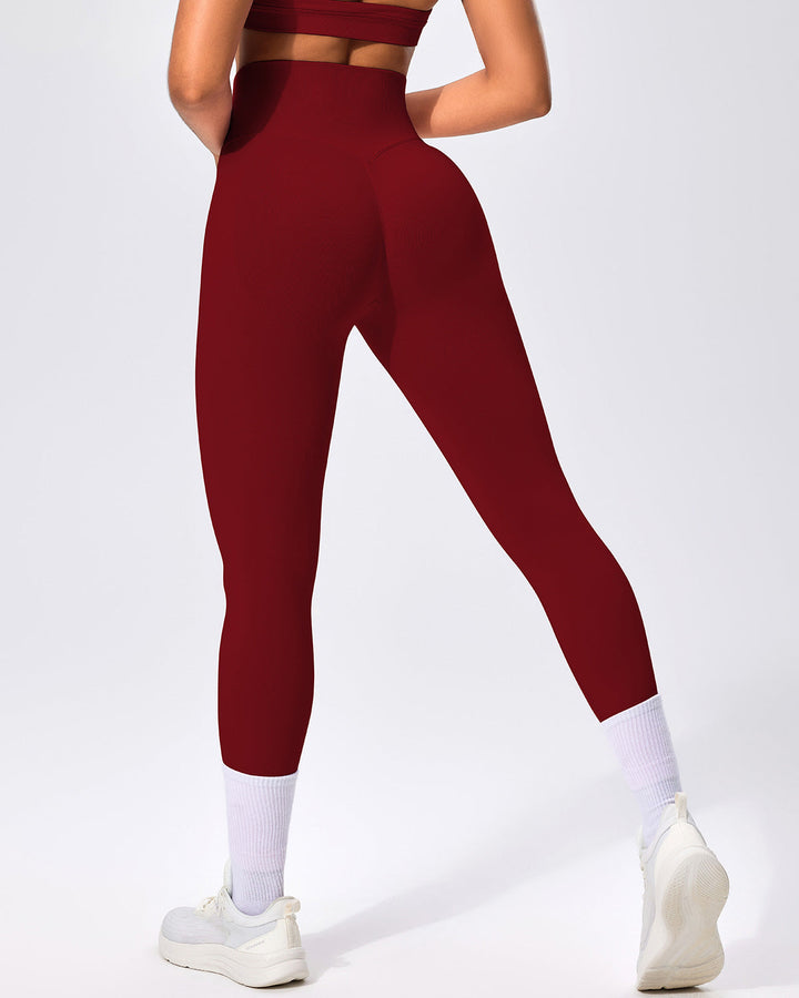 Zenobia Seamless Leggings - Crimson