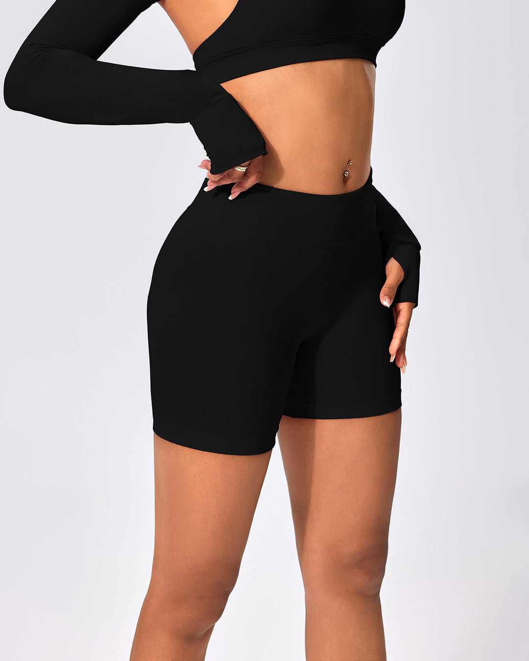 Zenobia Seamless Shorts - Black