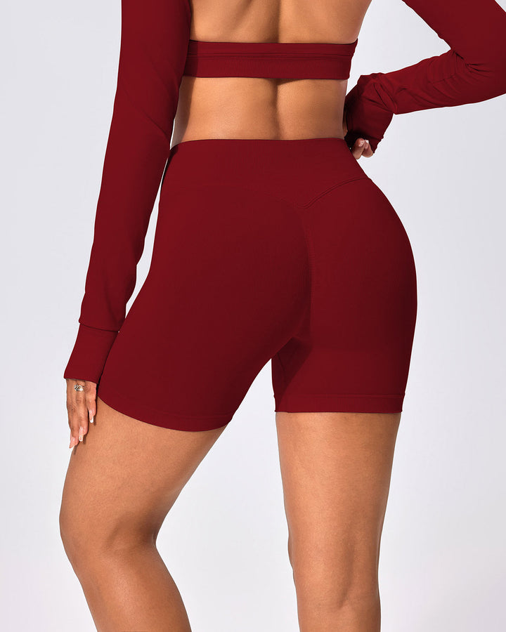 Zenobia Seamless Shorts - Crimson