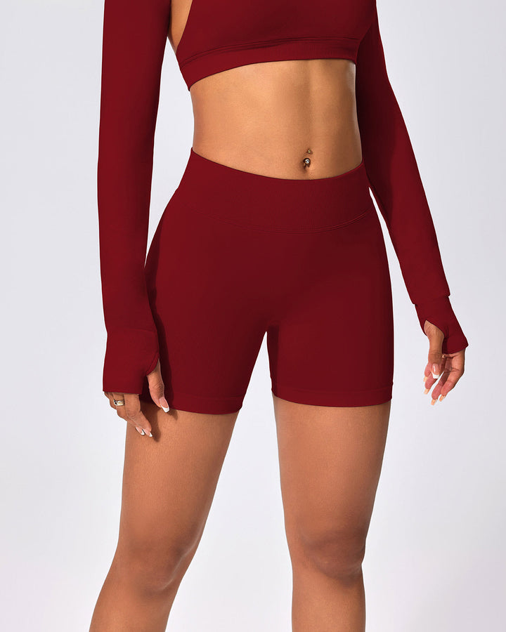 Zenobia Seamless Shorts - Crimson
