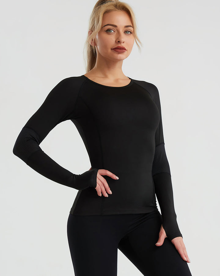 Elliot Mesh Long Sleeve - Black