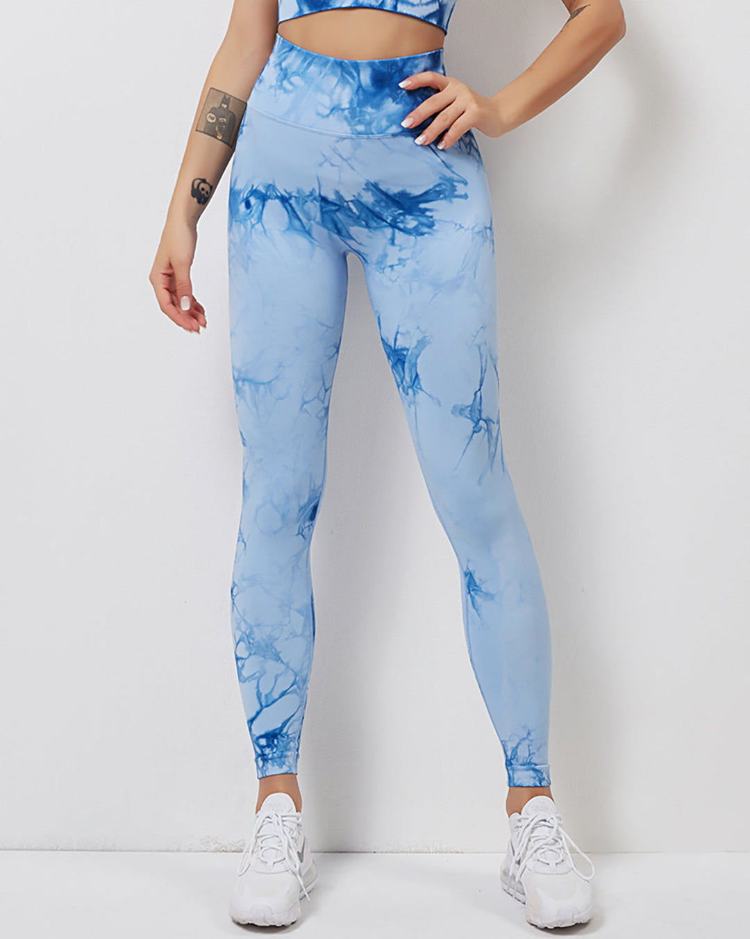 Fojo Dye Seamless Scrunch Leggings - Blue