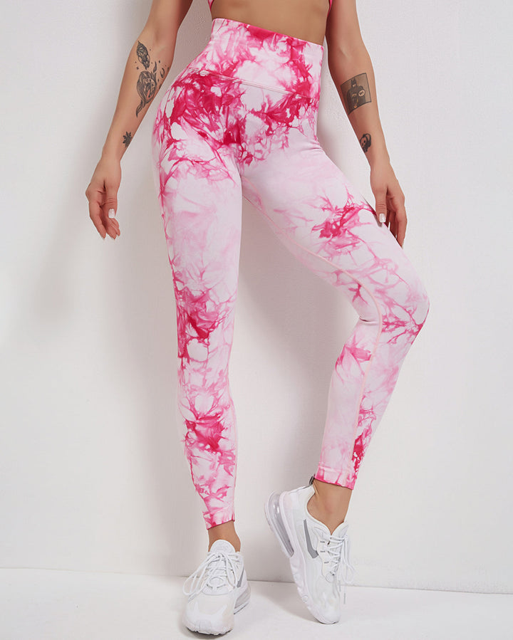 Fojo Dye Seamless Scrunch Leggings - Pink
