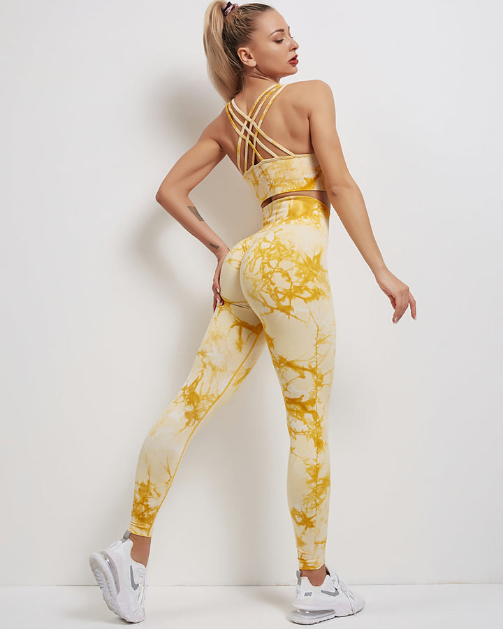 Fojo Dye Sports Bra - Yellow