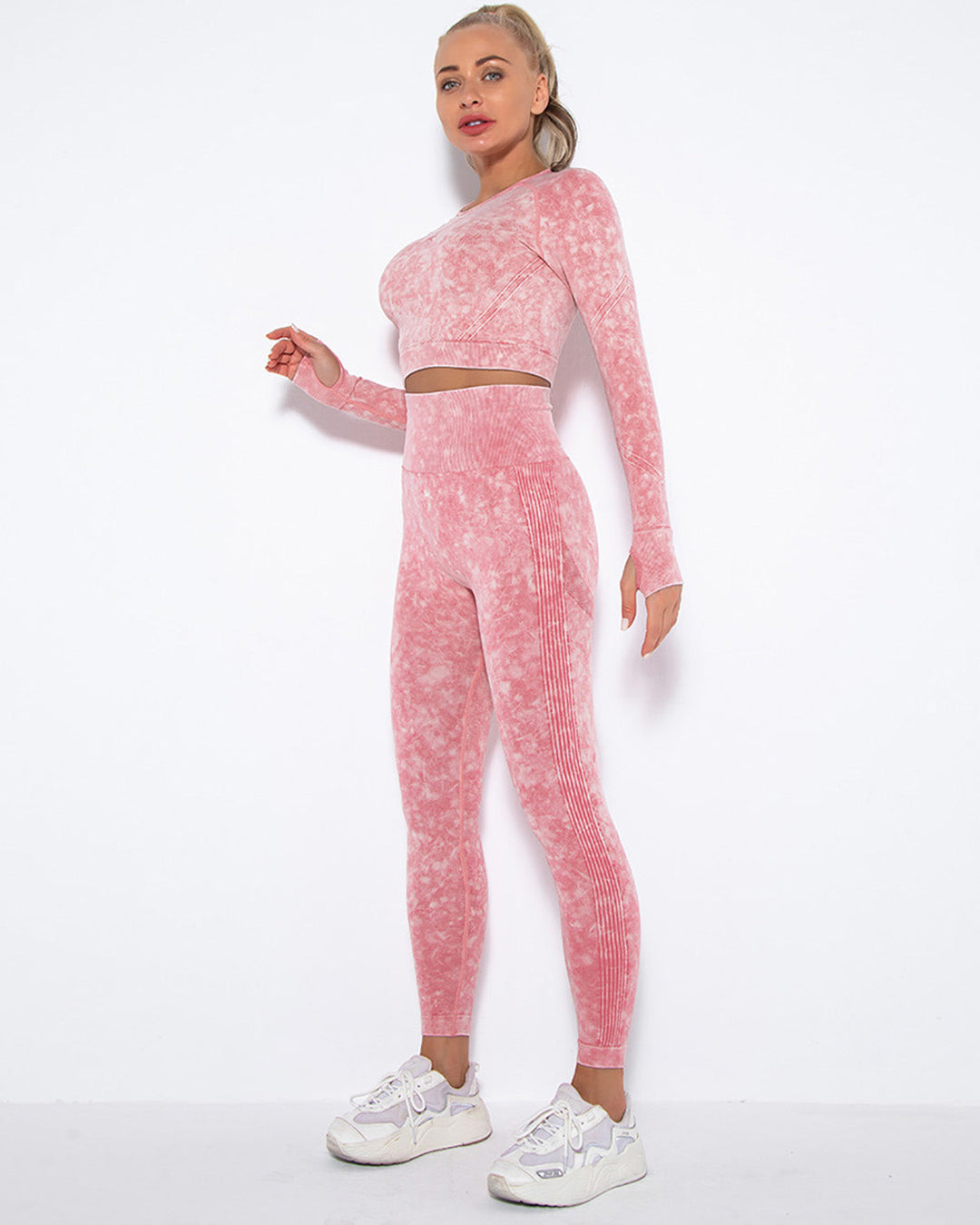 Idalyne Seamless Scrunch Leggings - Pink
