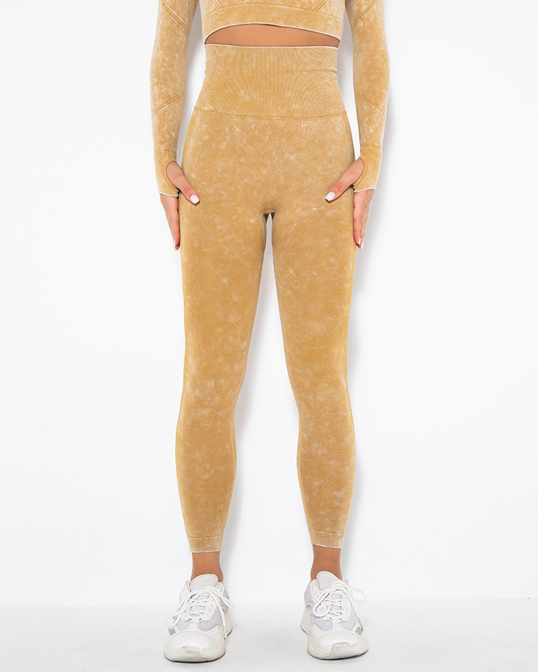 Idalyne Seamless Scrunch Leggings - Yellow