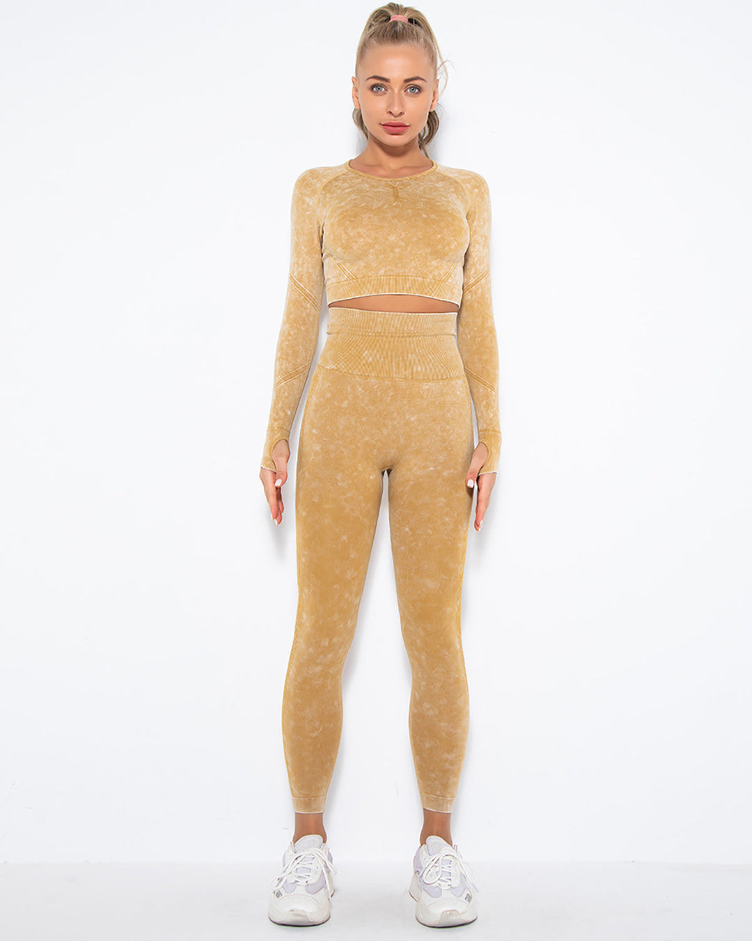 Idalyne Seamless Scrunch Leggings - Yellow