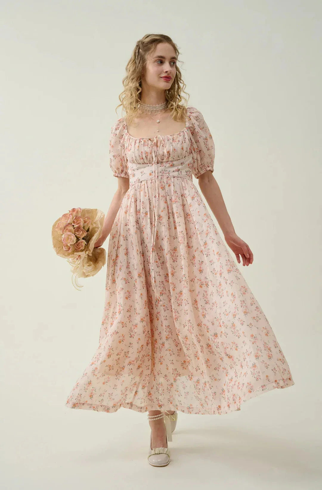 BERGAMOTE 20 |Floral Linen Dress
