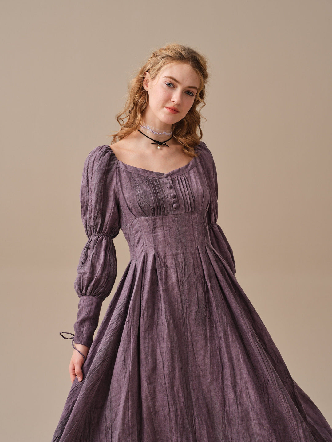 PHOENIX 24 | REGENCY LACE-UP LINEN DRESS