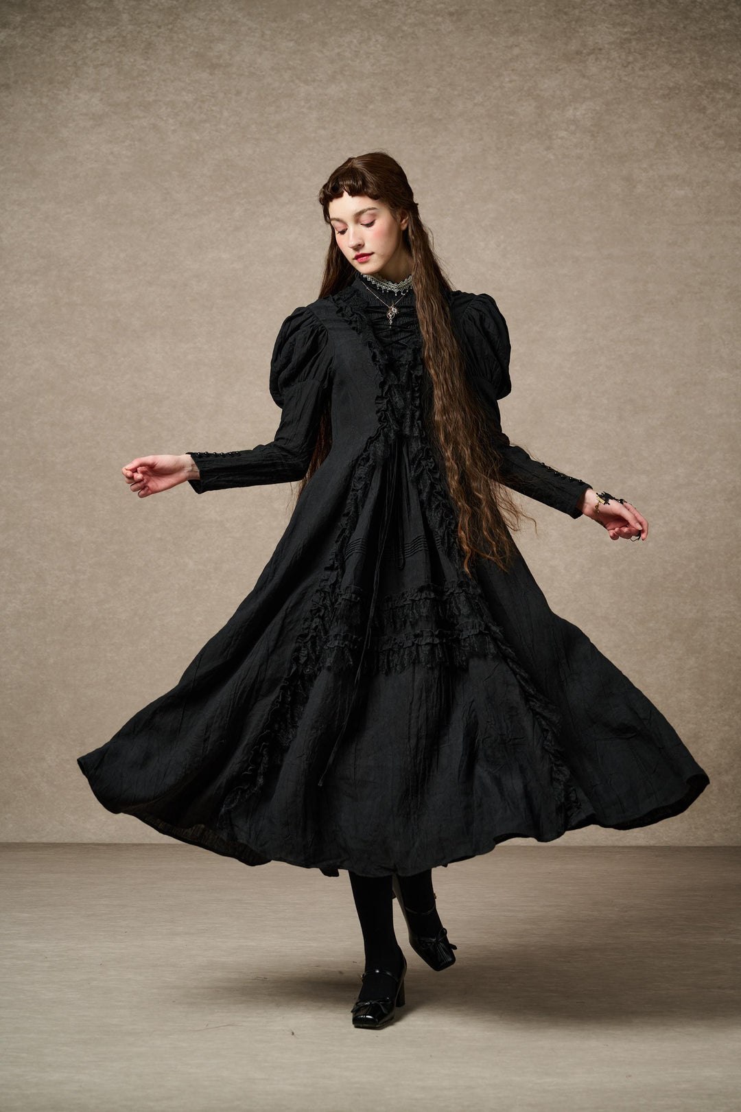 Elizabeth 15 | Victorian Linen Dress