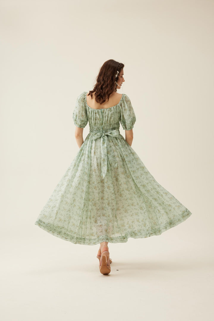 Alice 19 | Floral linen dress