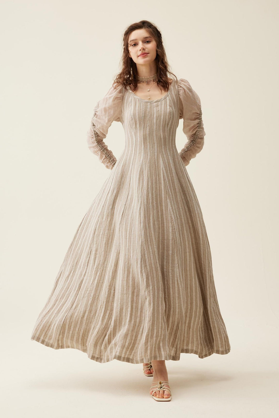 Crystal 17 | Victorian maxi linen dress