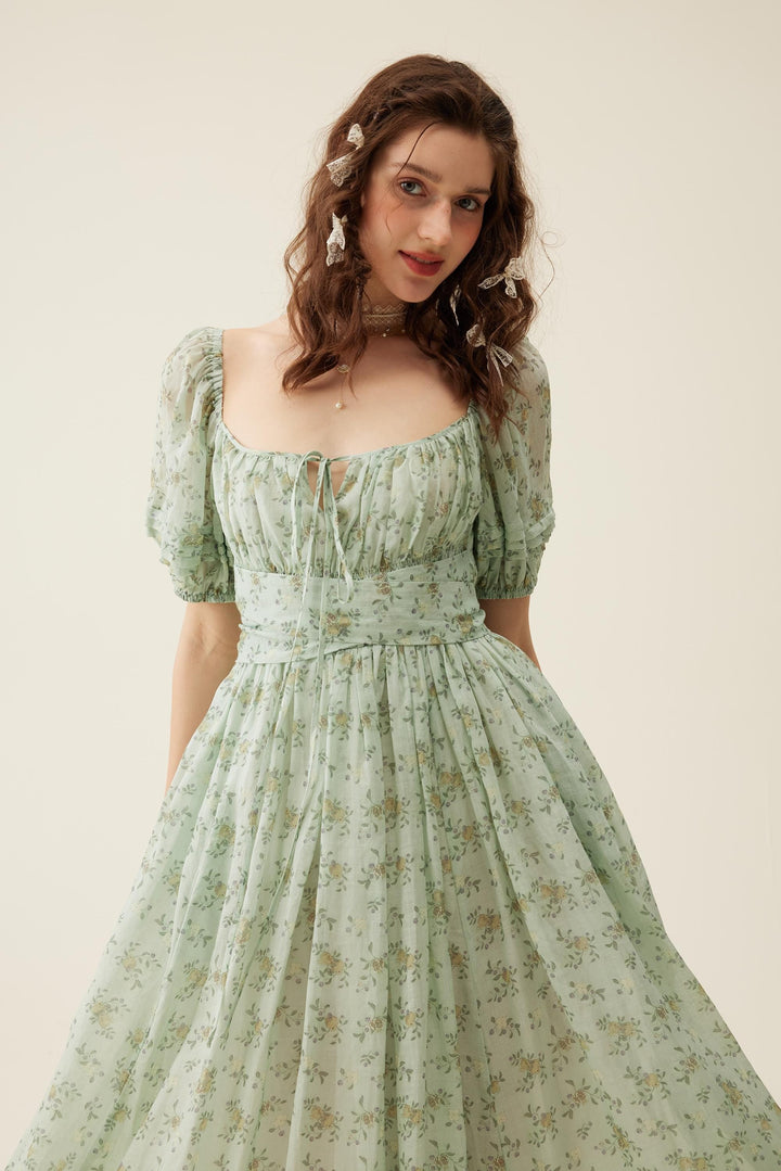 Alice 19 | Floral linen dress