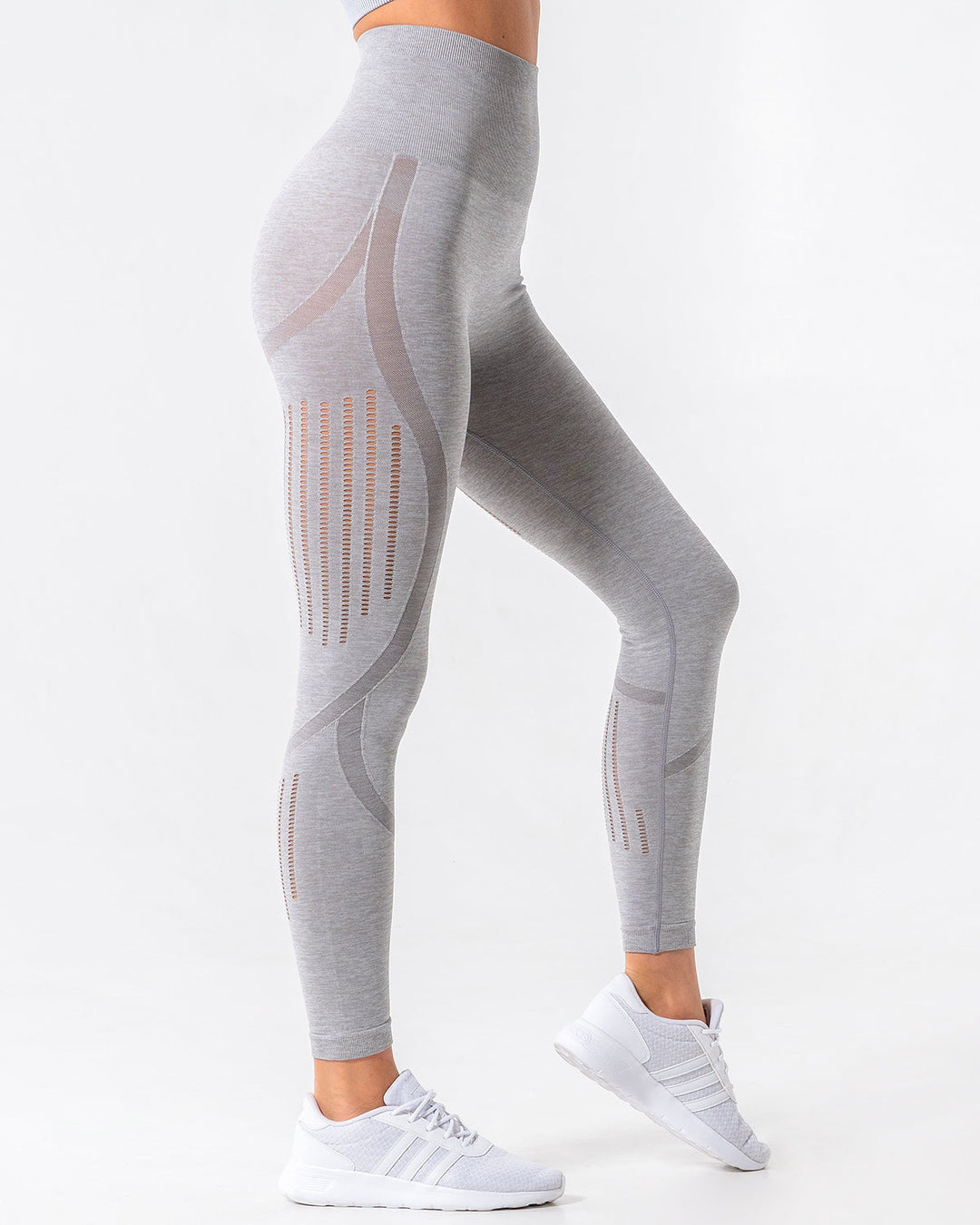 Nina Luxe Hollow Leggings - Grey