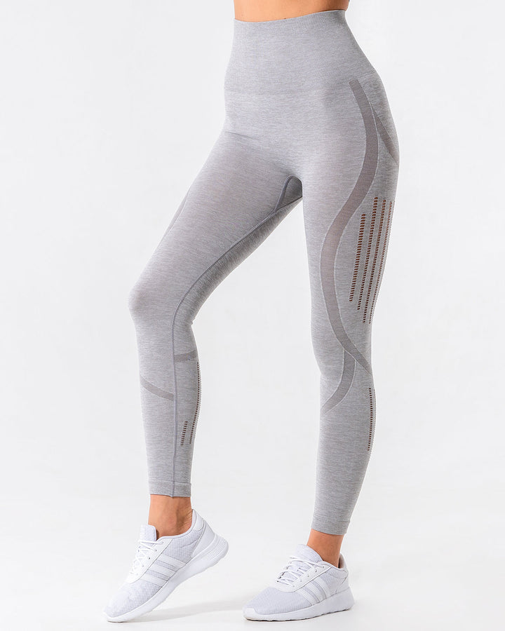 Nina Luxe Hollow Leggings - Grey