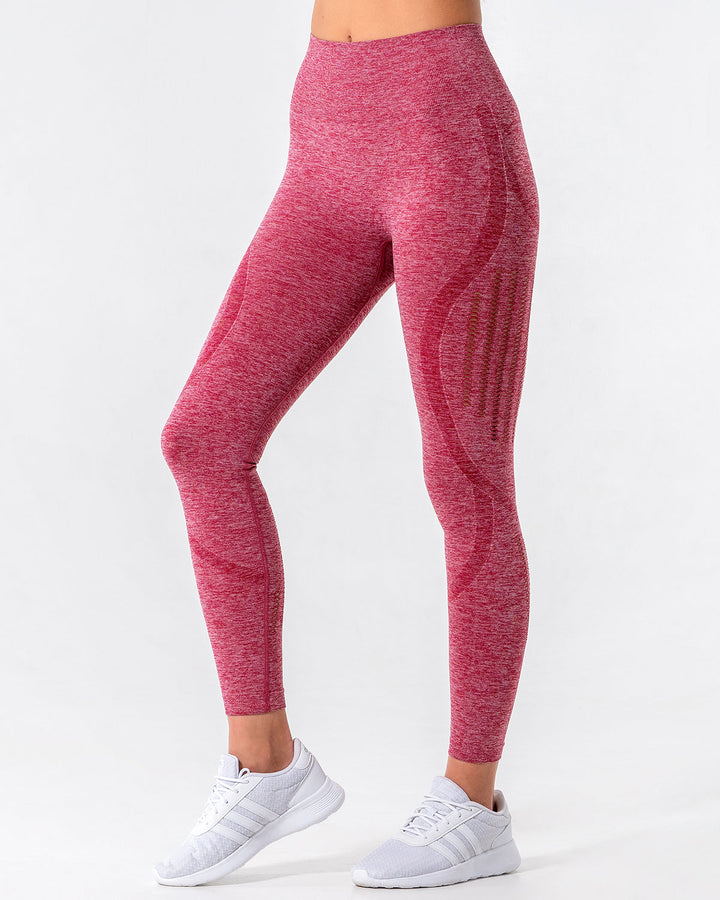 Nina Luxe Hollow Leggings - Red