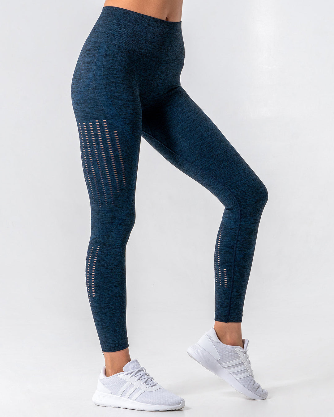 Nina Luxe Hollow Leggings - Blue