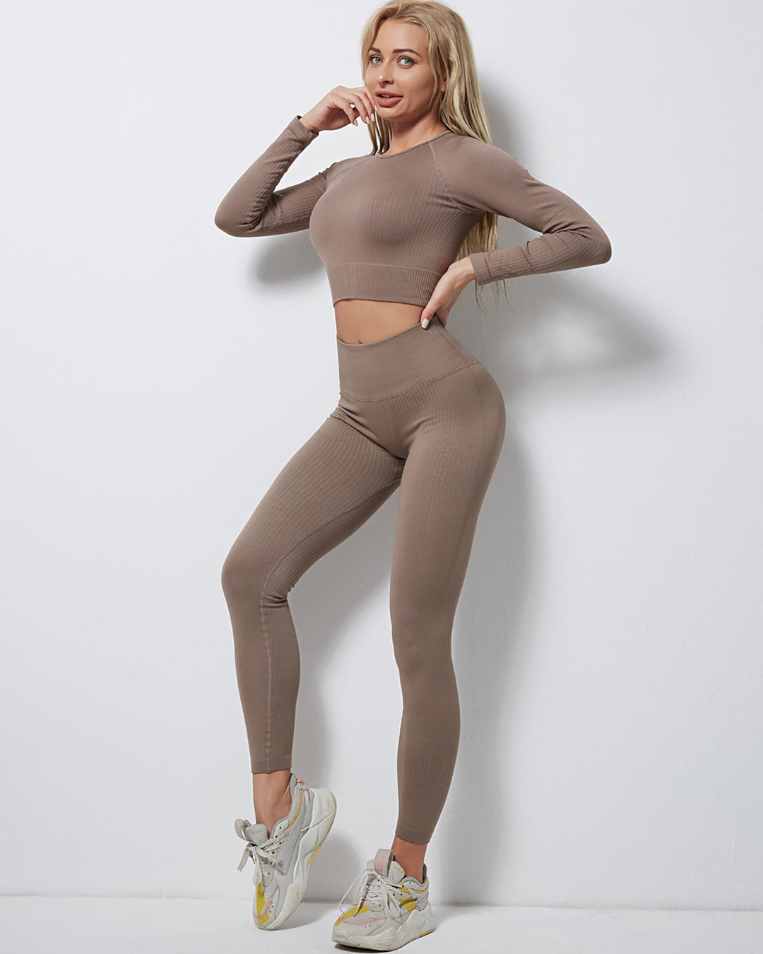 Rozy Ribbed Long Sleeve - Coffee